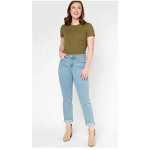 NEW NYDJ 16P Margot Girlfriend Slimming Stretch Jeans Casual Stone Wash Comfort